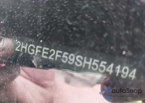 2025 Honda Civic Sport z USA, uszkodzony, nr VIN 2HGFE2F59SH554194